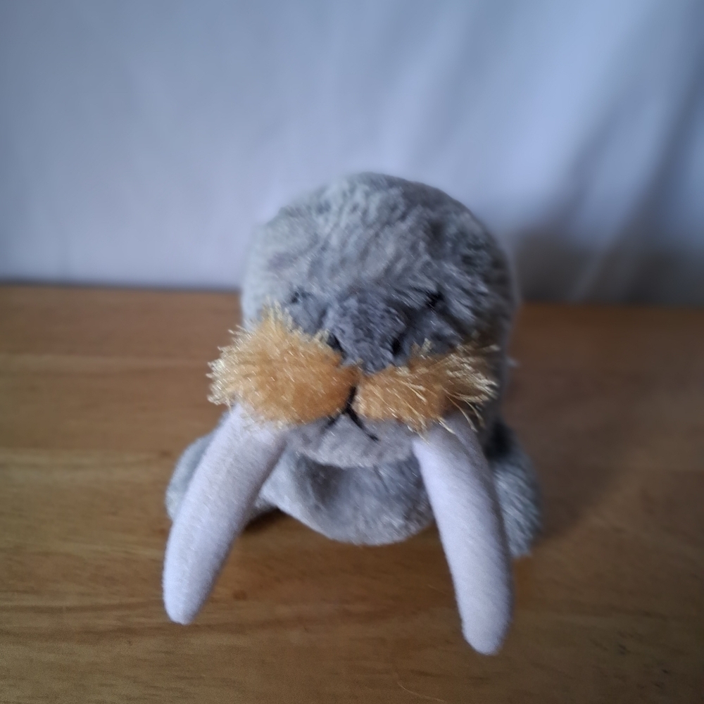 Gray Plush Walrus Toy